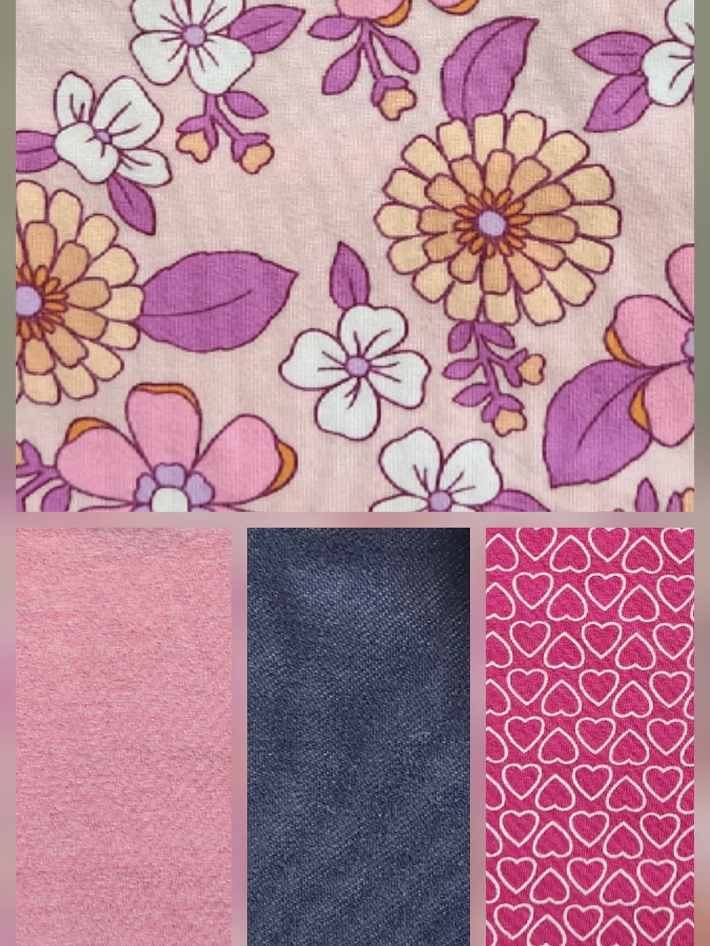 Girls 4T Cute Pink Playdate Mix & Match Bundle | Floral, Hearts | 4 Pieces